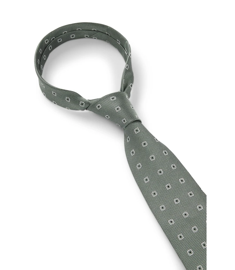 Jacquard-pattern tie in a silk blend