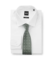 Jacquard-pattern tie in a silk blend