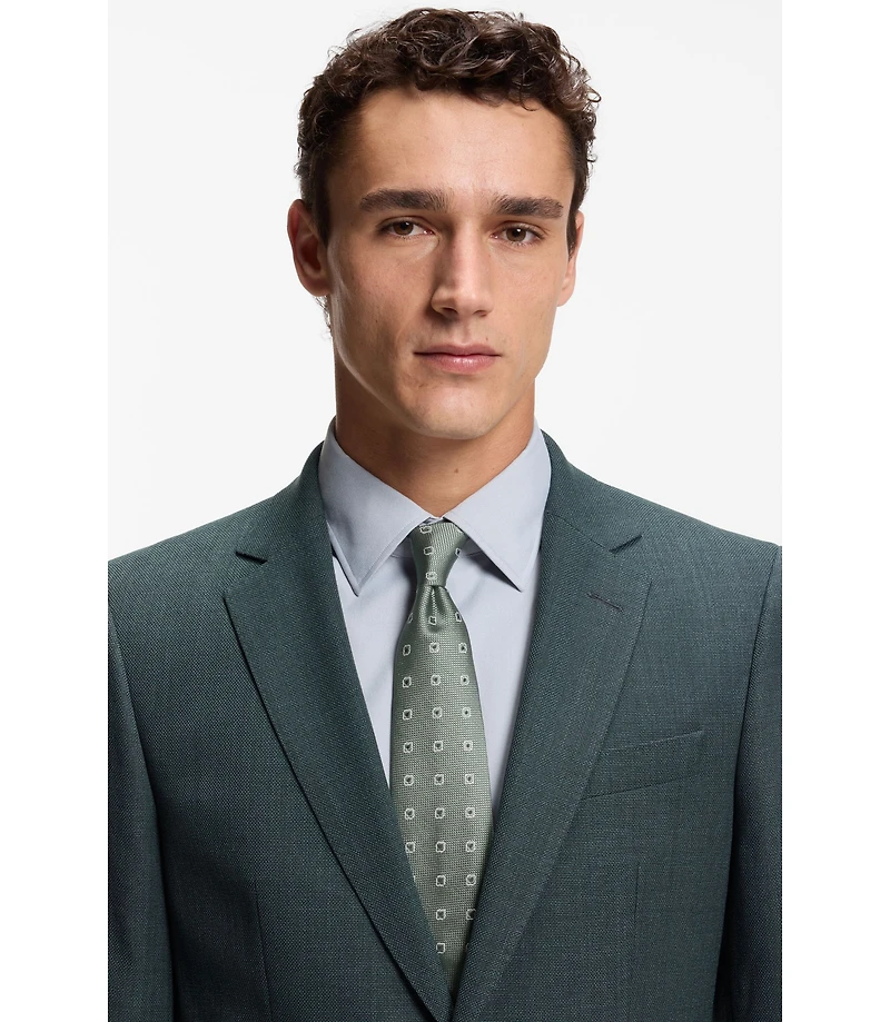 Jacquard-pattern tie in a silk blend