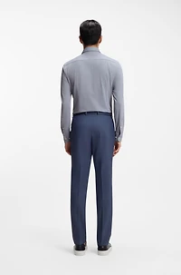 Slim-fit shirt structured performance-stretch fabric