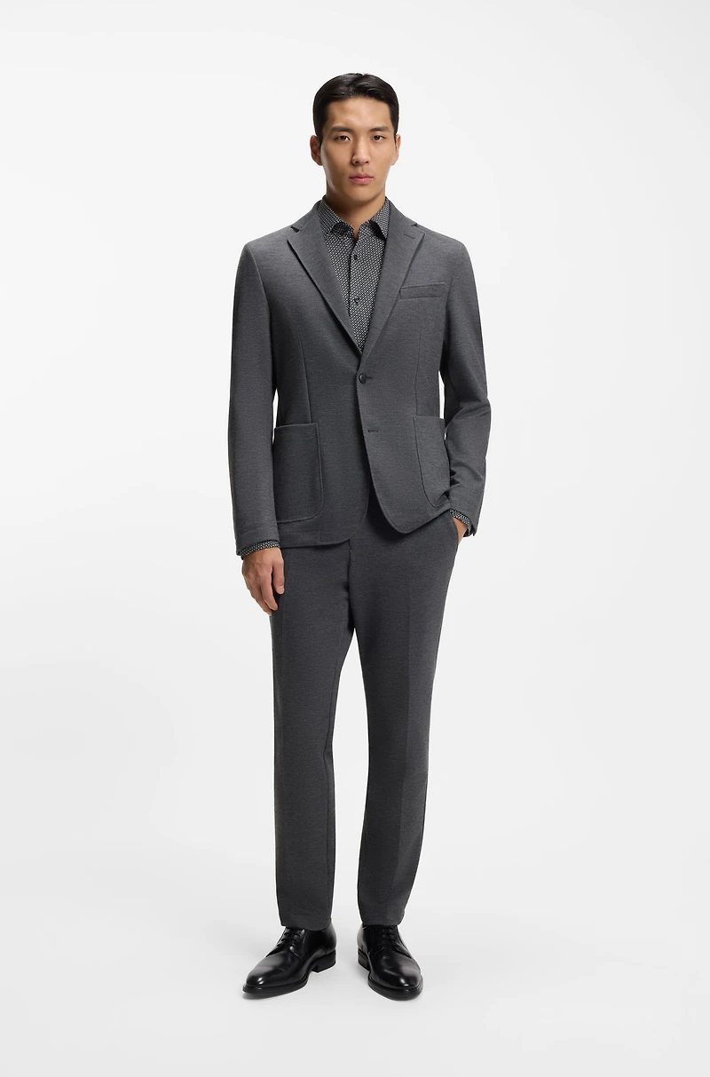 Slim-fit shirt Italian-made performance-stretch fabric