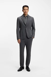 Slim-fit shirt Italian-made performance-stretch fabric