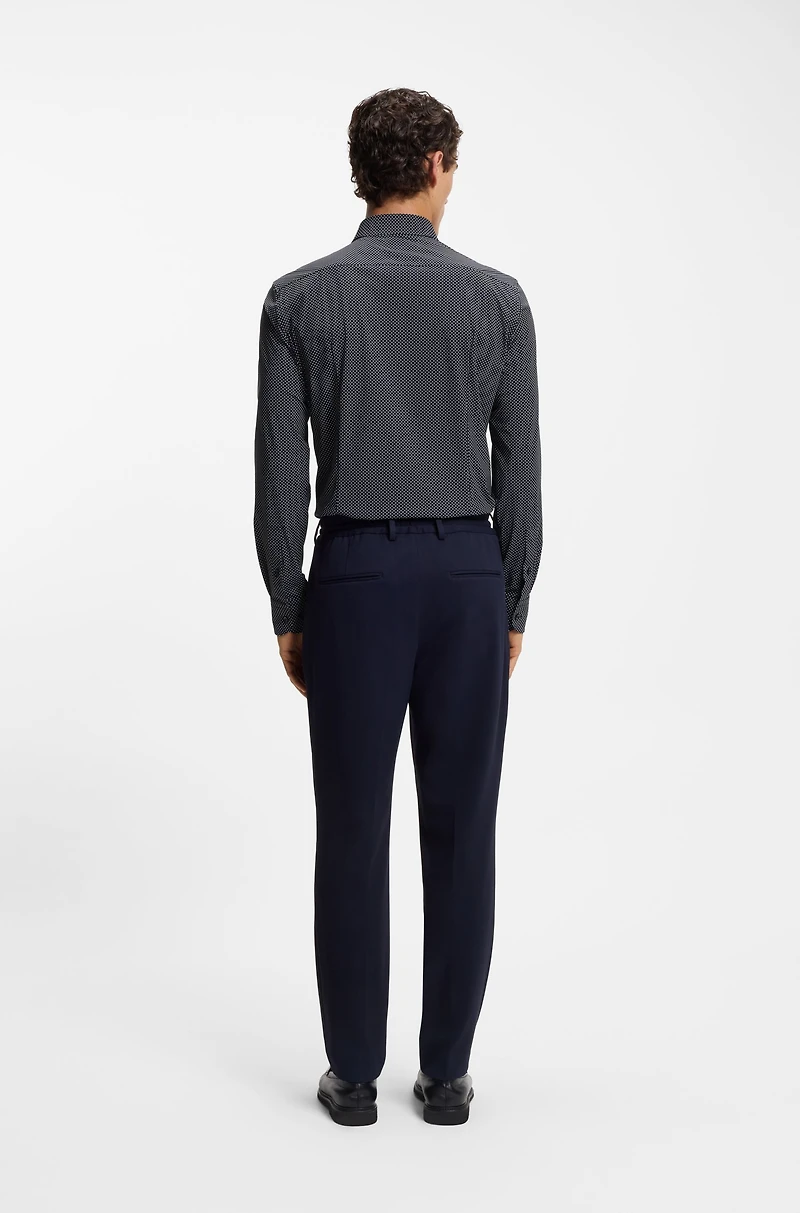 Printed slim-fit shirt performance-stretch jersey