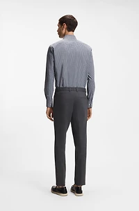 Checked regular-fit shirt performance-stretch fabric