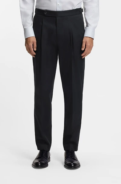 Tapered-fit trousers stretch cotton