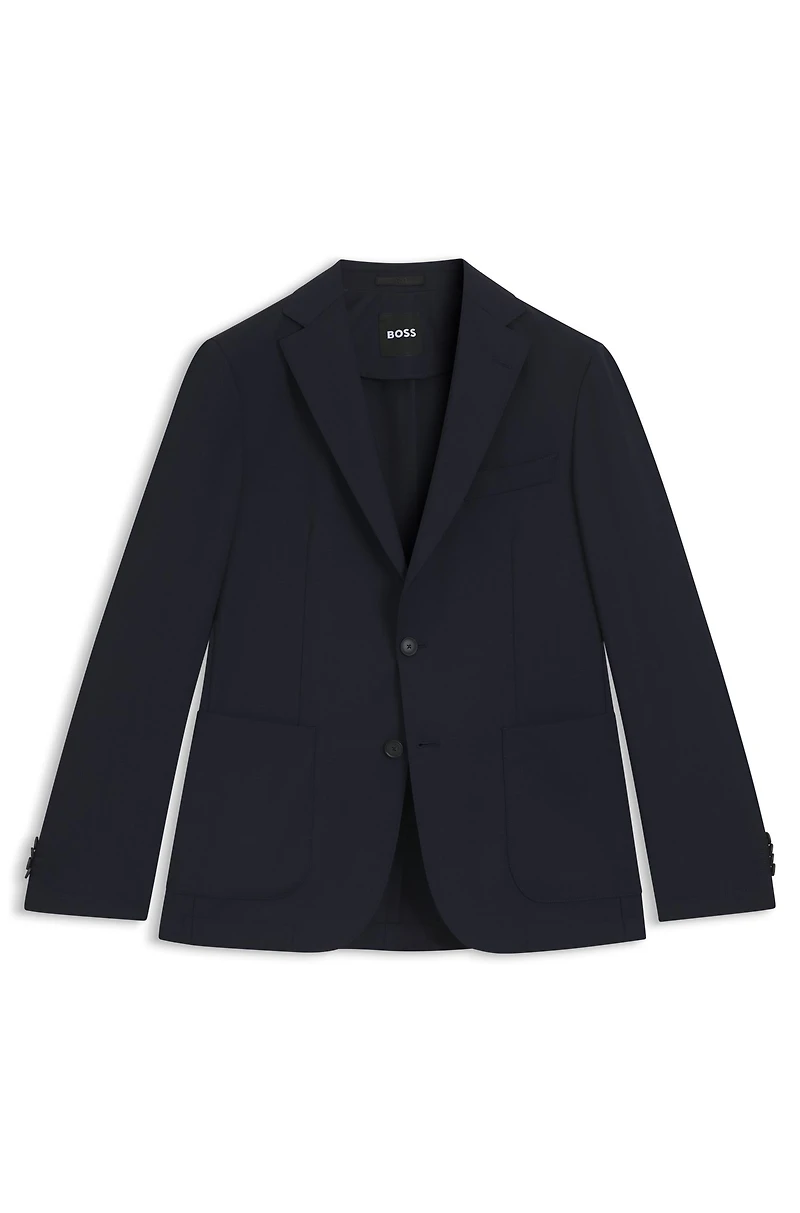 Washable slim-fit jacket a wool blend