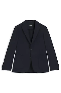 Washable slim-fit jacket a wool blend