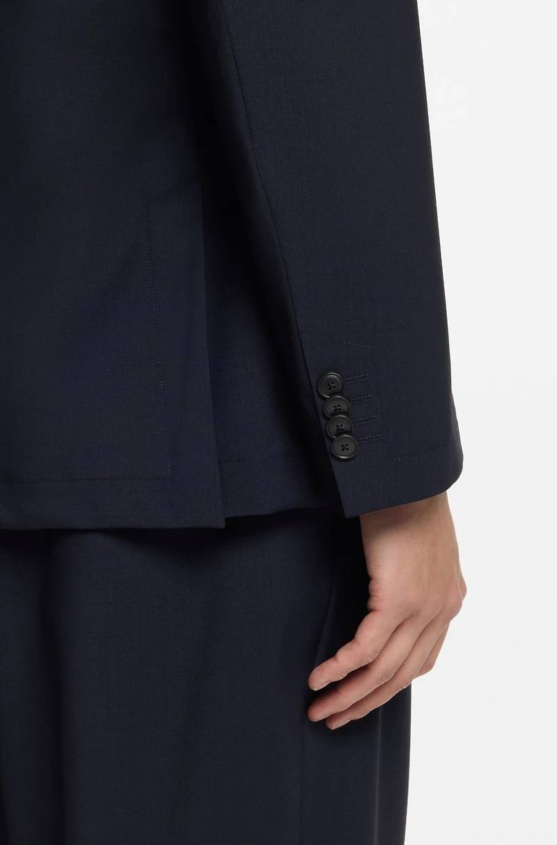 Washable slim-fit jacket a wool blend