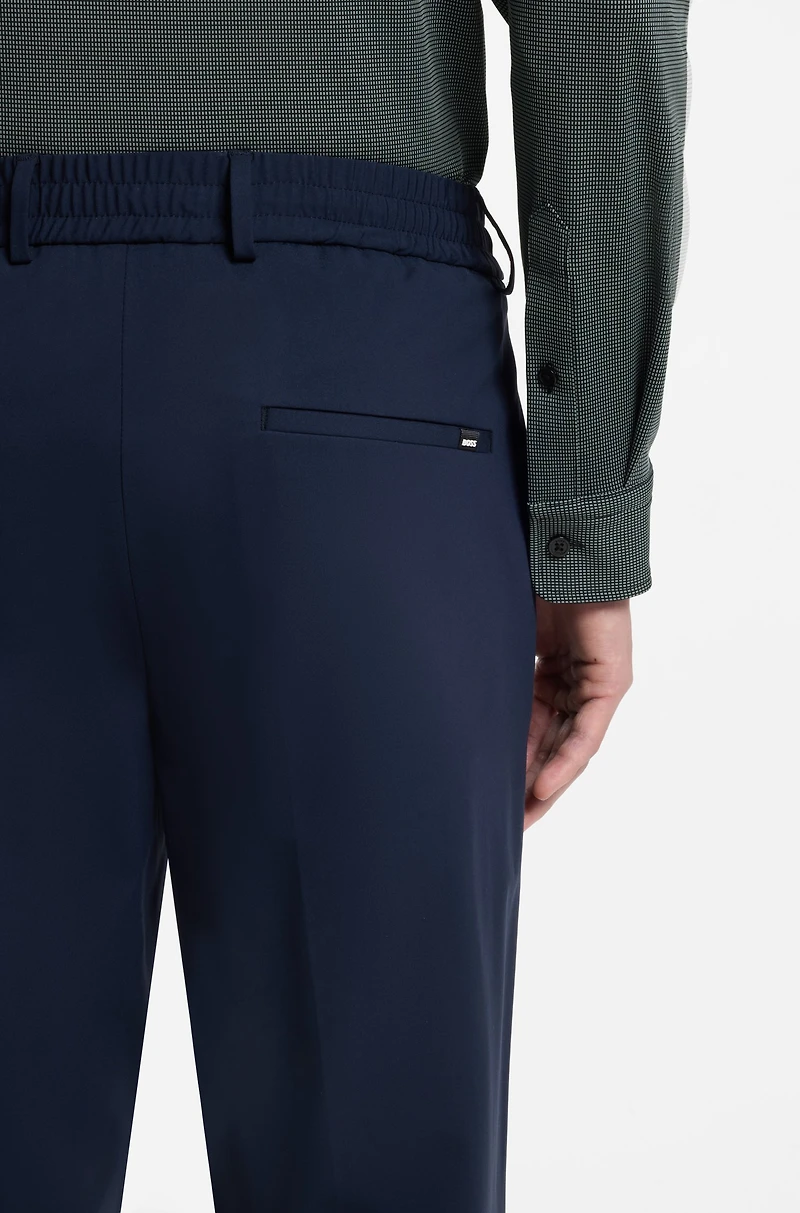 Patterned slim-fit shirt performance-stretch jersey