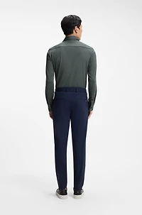 Patterned slim-fit shirt performance-stretch jersey
