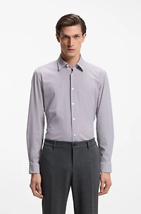 Printed slim-fit shirt performance-stretch jersey