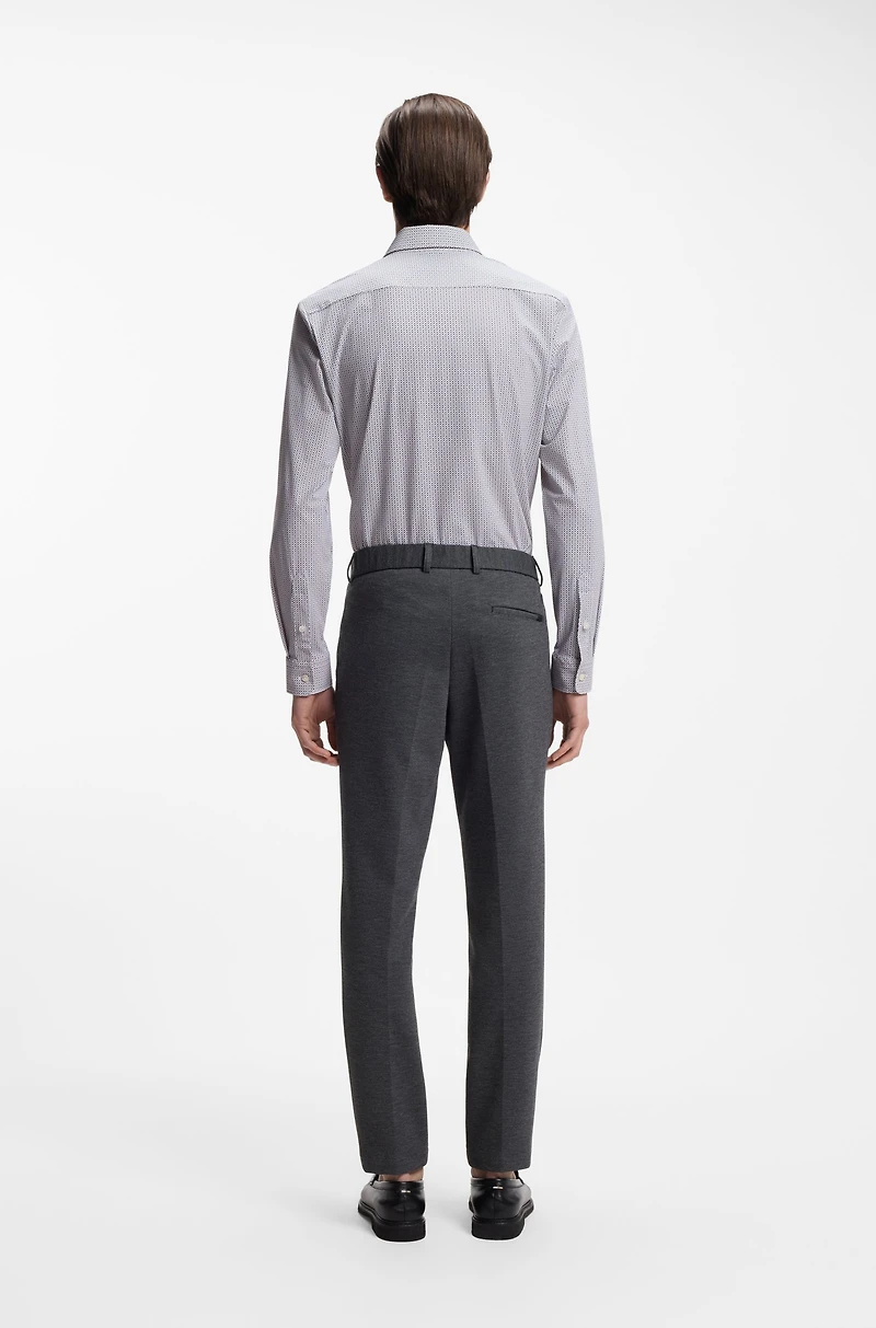 Printed slim-fit shirt performance-stretch jersey