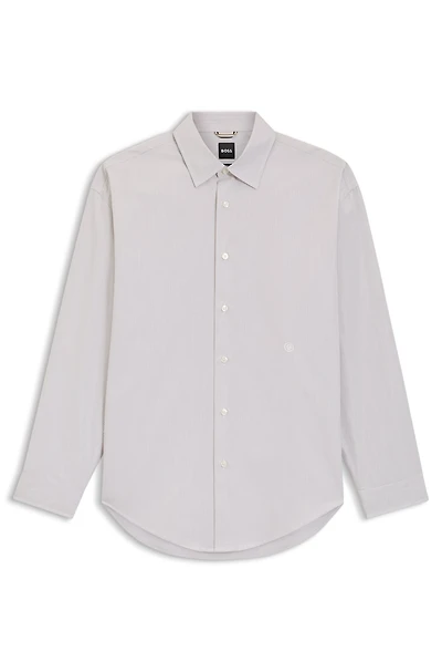 Striped relaxed-fit shirt cotton poplin