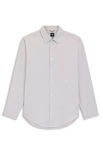 Striped relaxed-fit shirt cotton poplin