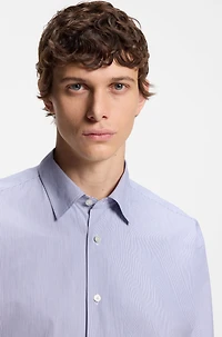 Striped relaxed-fit shirt cotton poplin