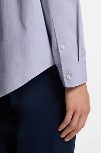 Striped relaxed-fit shirt cotton poplin