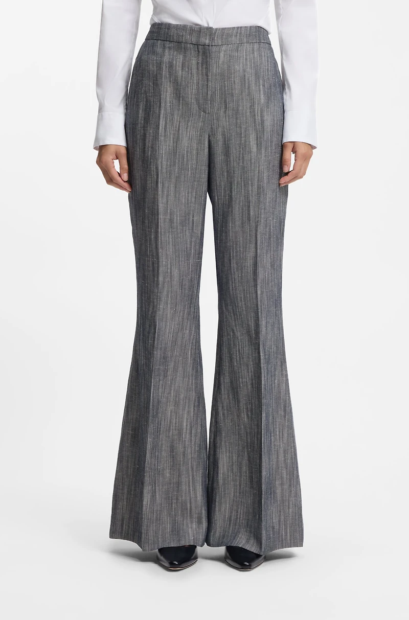 Regular-fit trousers melange denim