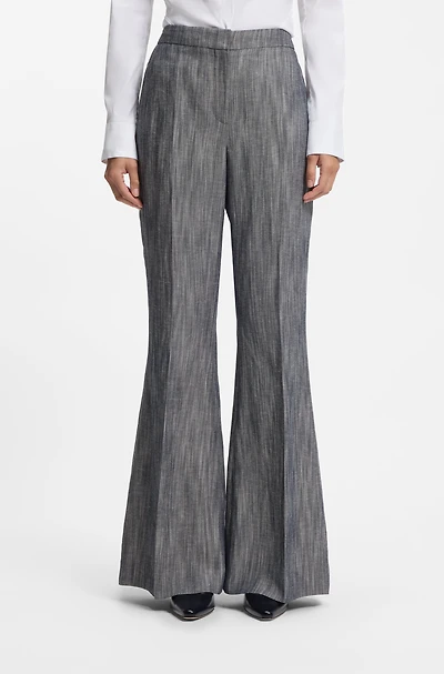 Regular-fit trousers melange denim