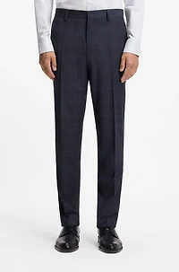 Two-piece regular-fit suit checked virgin wool