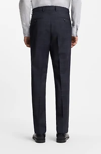 Two-piece regular-fit suit checked virgin wool