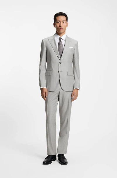 Two-piece slim-fit suit a wool blend
