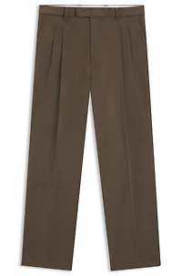 Relaxed-fit trousers mercerised stretch cotton