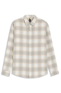 Checked relaxed-fit shirt cotton flannel