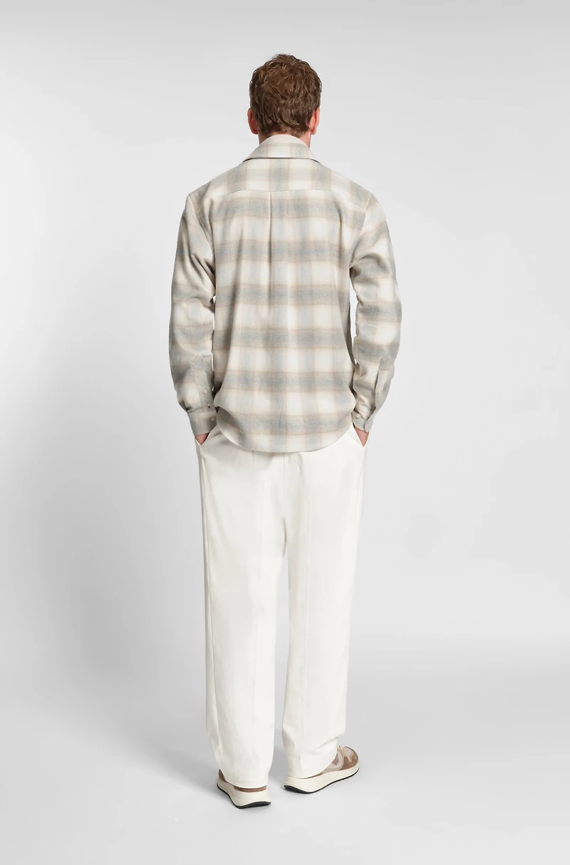Checked relaxed-fit shirt cotton flannel