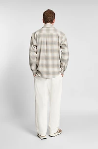 Checked relaxed-fit shirt cotton flannel