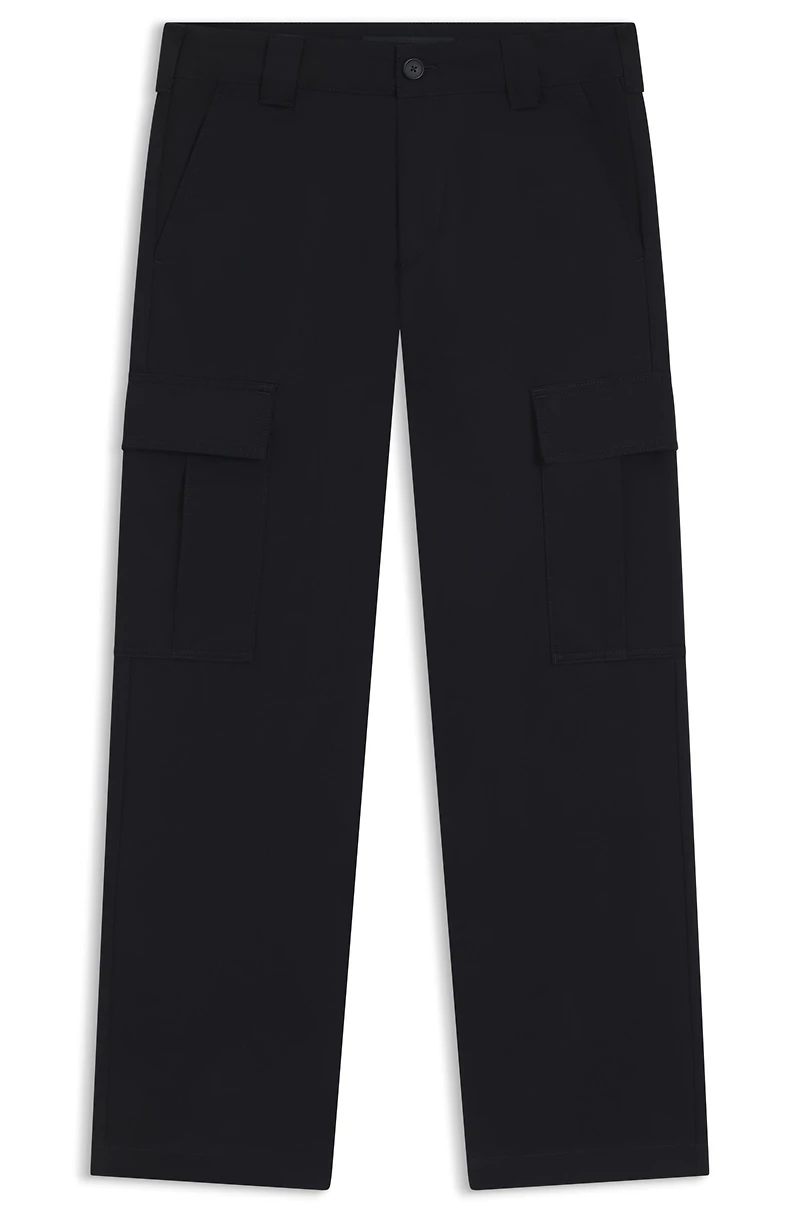 BECKHAM x BOSS cargo trousers micro-patterned cotton