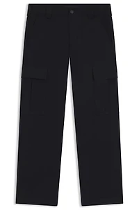 BECKHAM x BOSS cargo trousers micro-patterned cotton