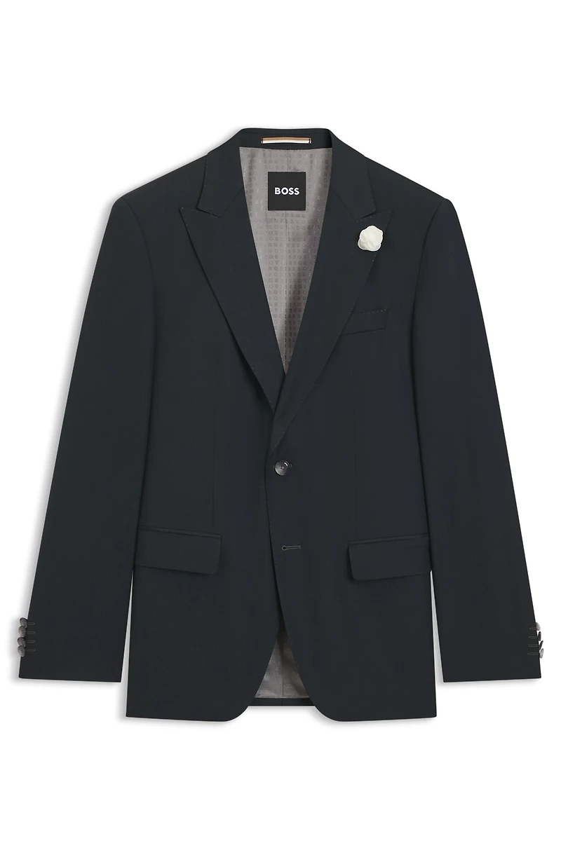 Melange slim-fit jacket a wool blend