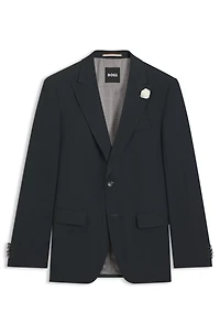 Melange slim-fit jacket a wool blend