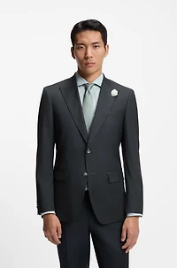 Melange slim-fit jacket a wool blend