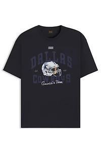 BOSS x DALLAS COWBOYS T-shirt with helmet graphic