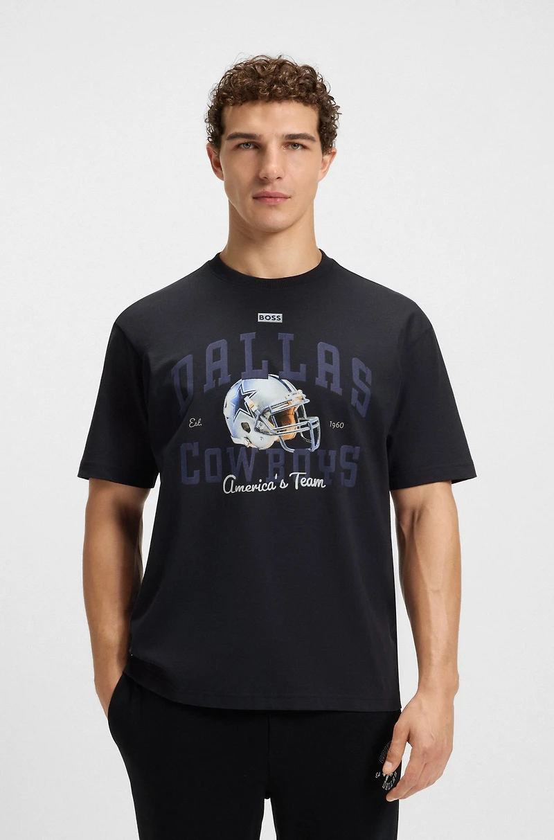 BOSS x DALLAS COWBOYS T-shirt with helmet graphic