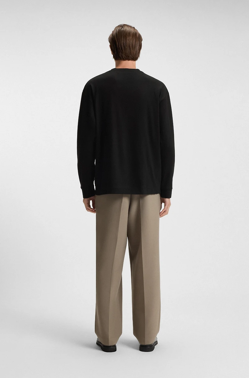 Mercerised-cotton T-shirt with Double B monogram