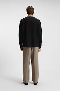 Mercerised-cotton T-shirt with Double B monogram