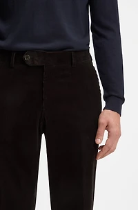 BECKHAM x BOSS pleat-front trousers striped cotton