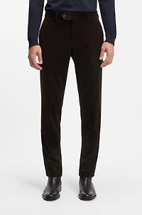 BECKHAM x BOSS pleat-front trousers striped cotton