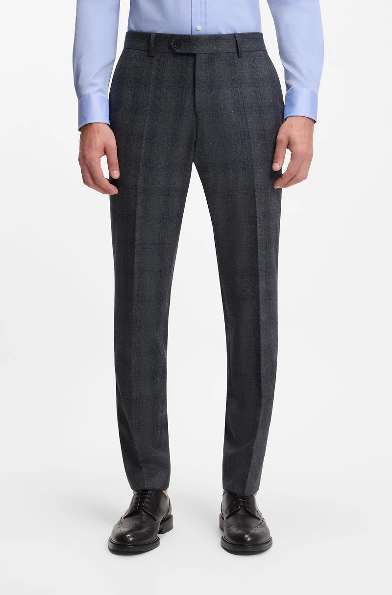 BECKHAM x BOSS trousers checked virgin wool