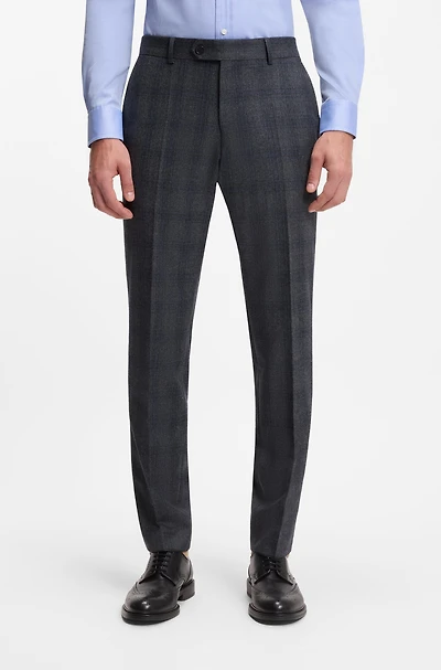 BECKHAM x BOSS trousers checked virgin wool