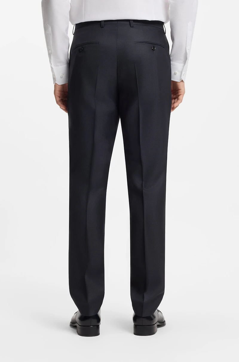 Two-piece regular-fit suit virgin wool and silk