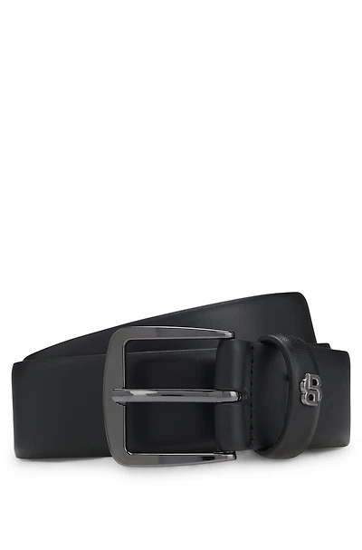 Italian-leather belt with Double B monogram