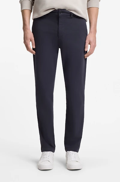 Tapered-fit chinos a structured cotton