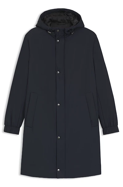 Padded coat with water-repellent finish