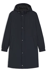 Padded coat with water-repellent finish