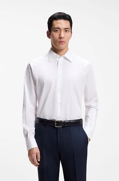 Regular-fit shirt Italian-made cotton and silk