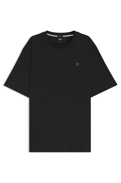 Regular-fit T-shirt mercerized interlock cotton