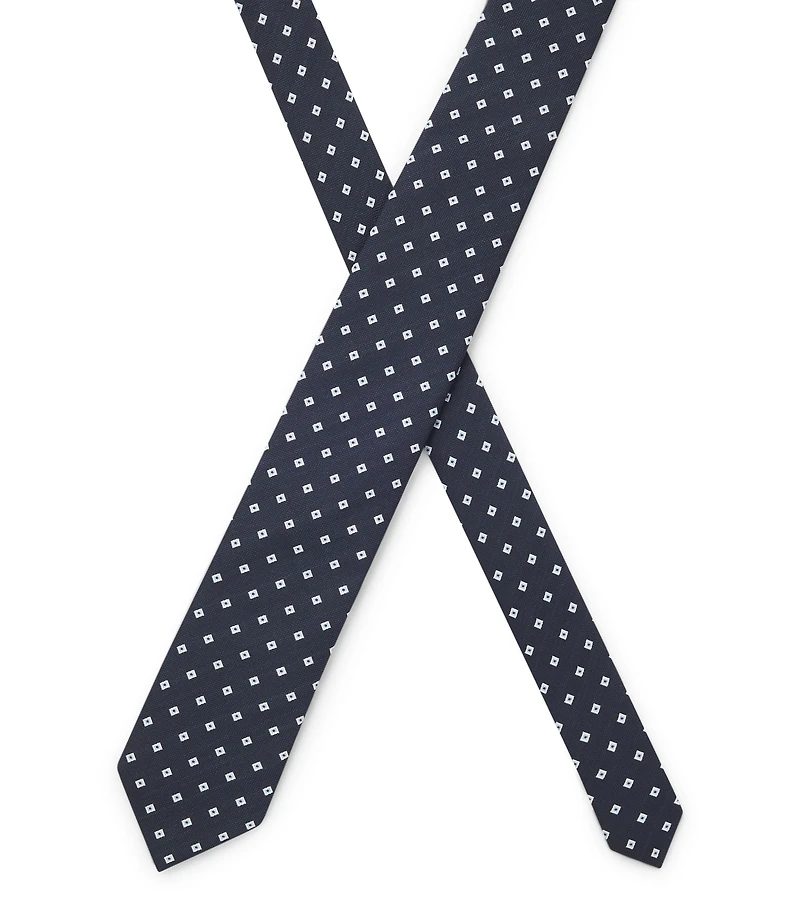 Jacquard-pattern tie in a silk blend